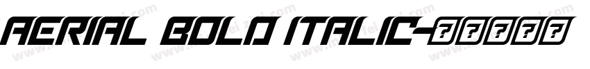 Aerial Bold Italic字体转换